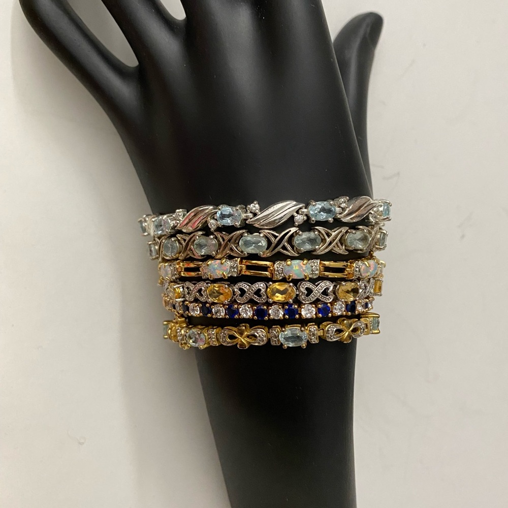 Sterling Silver Bracelet Gemstone Bracelet - Picture 7 of 16